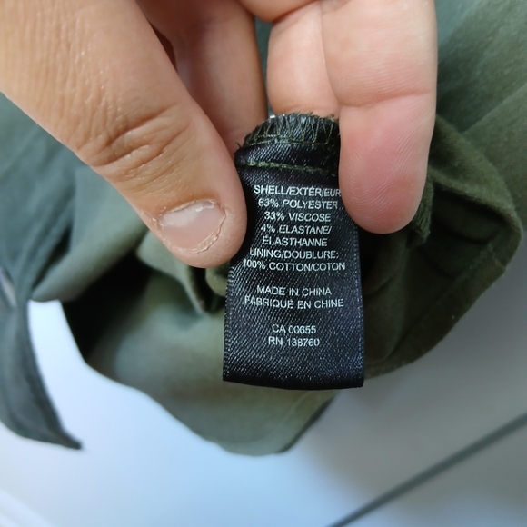 RW&CO Men Button Down Shirt Long Sleeves Kaki Green Size L - Picture 6 of 11